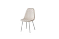 Chaise SCANDINAVE velours BEIGE pied CHROME