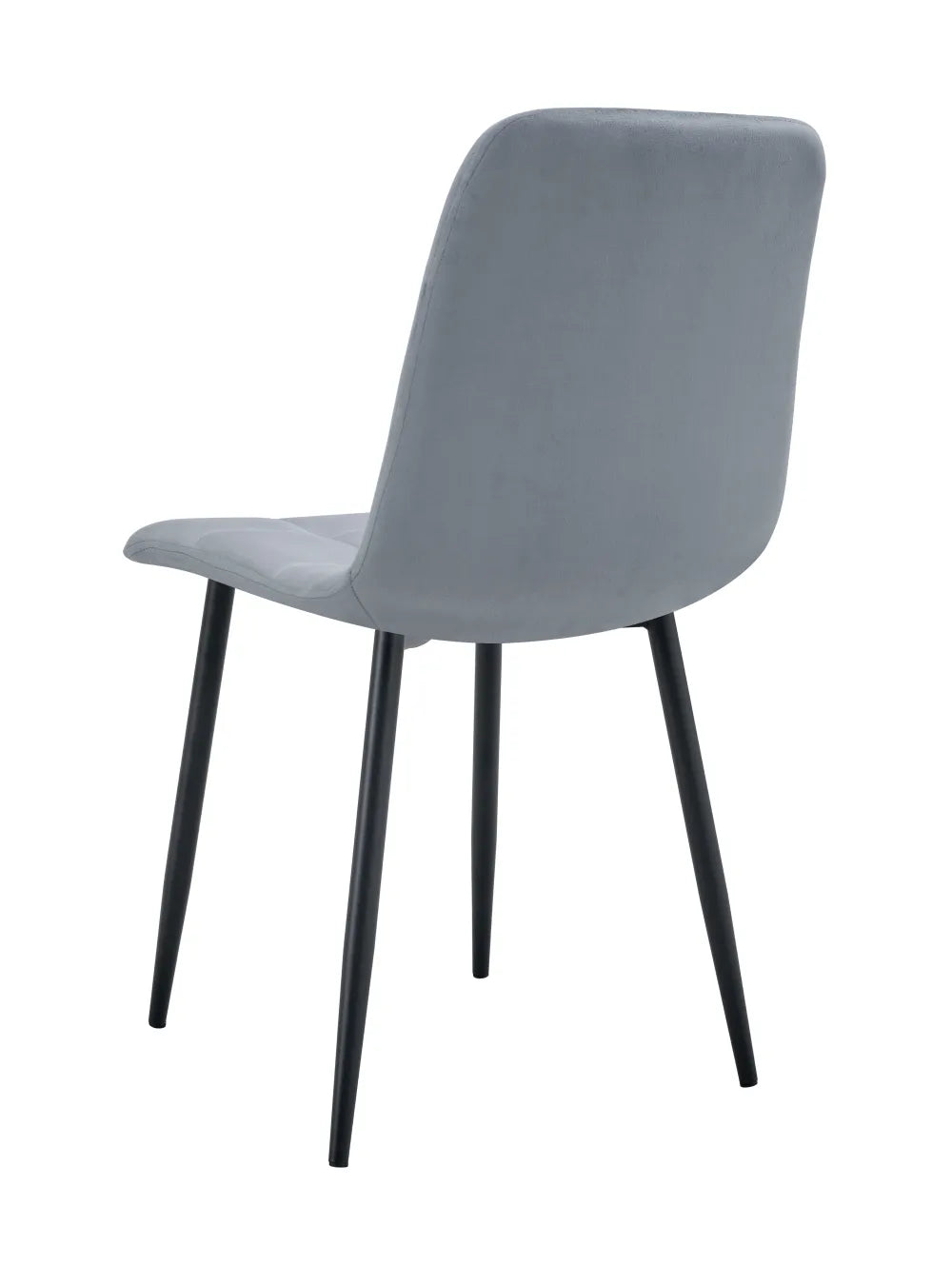 Chaise ELISA pied métal NOIR velours BEIGE, TAUPE, GRIS, ANTHRACITE et NOIR