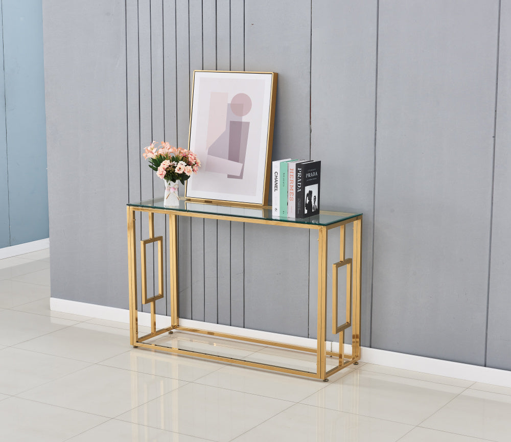 Console SOPHIE gold 120x40x78 cm #couleur_transparent