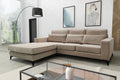 Canapé MADRID angle gauche velours beige 265x200cm