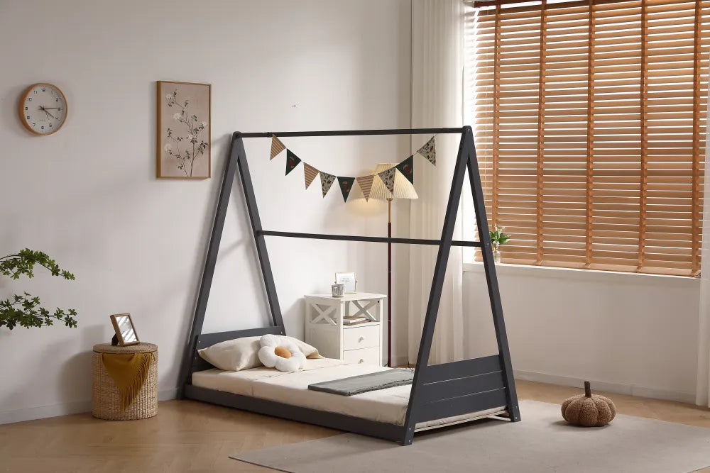 Lit pour enfant TIPI 90x190CM #couleur_gris