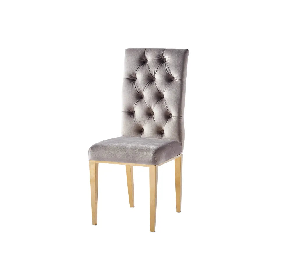 Chaise NEW NEVADA pied GOLD assise ANTHRACITE, MOKA et ECRU