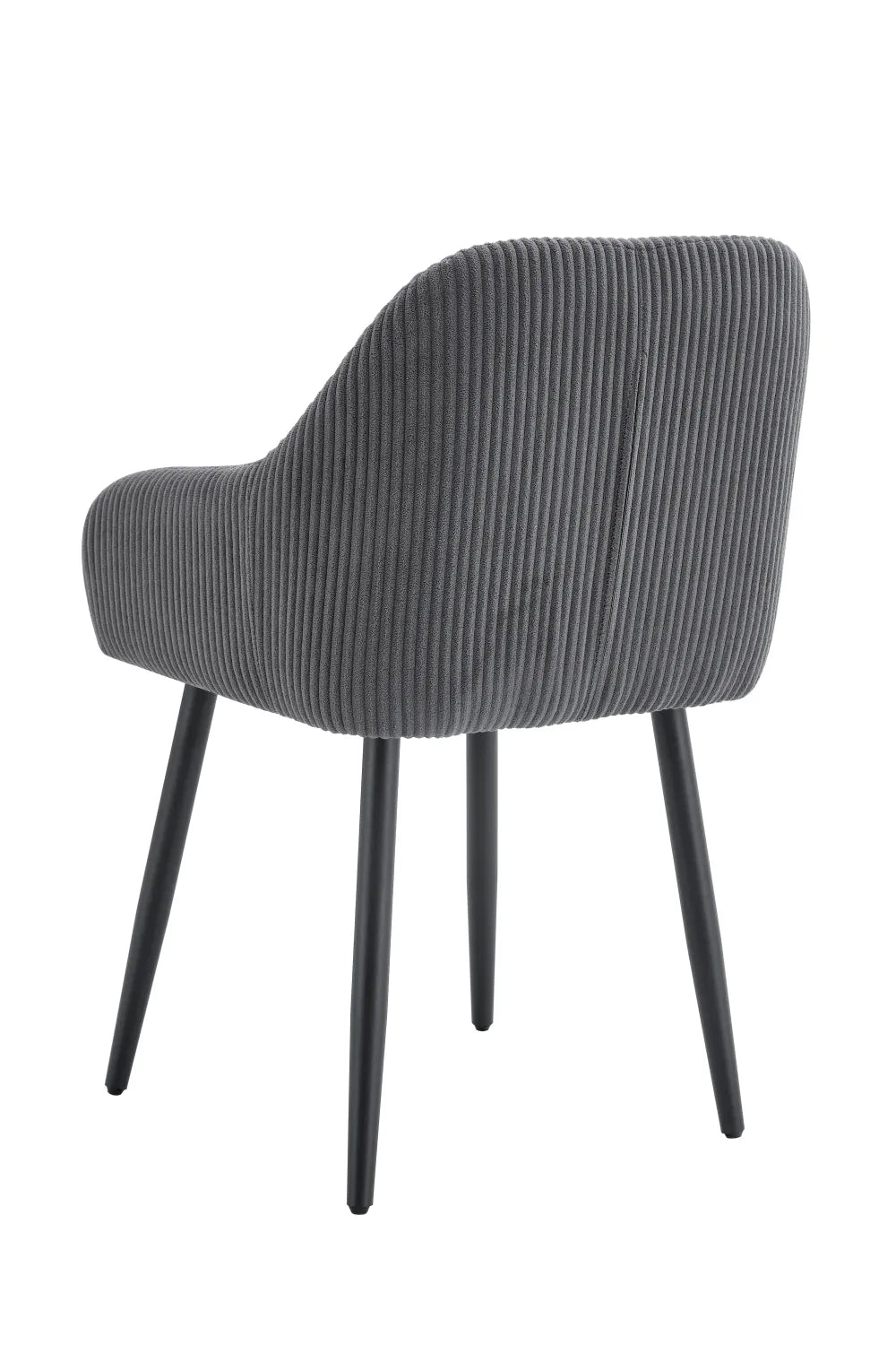 Chaise PEACH PIED METAL NOIR COTELE ECRU, BEIGE, MOKA et GRIS