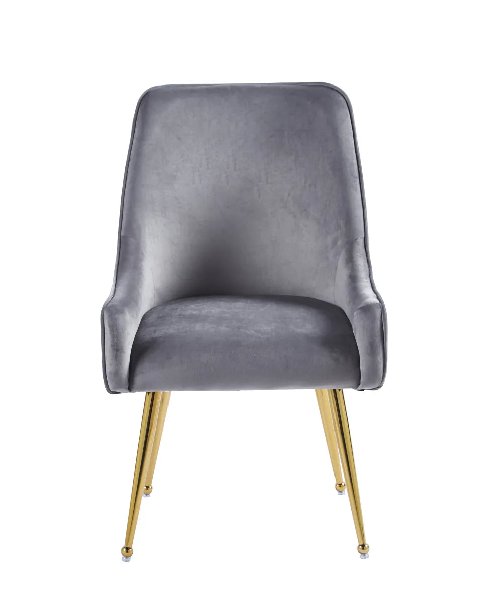 Chaise LUXURY GOLD velours BEIGE, ROSE, ANTHRACITE, GRIS