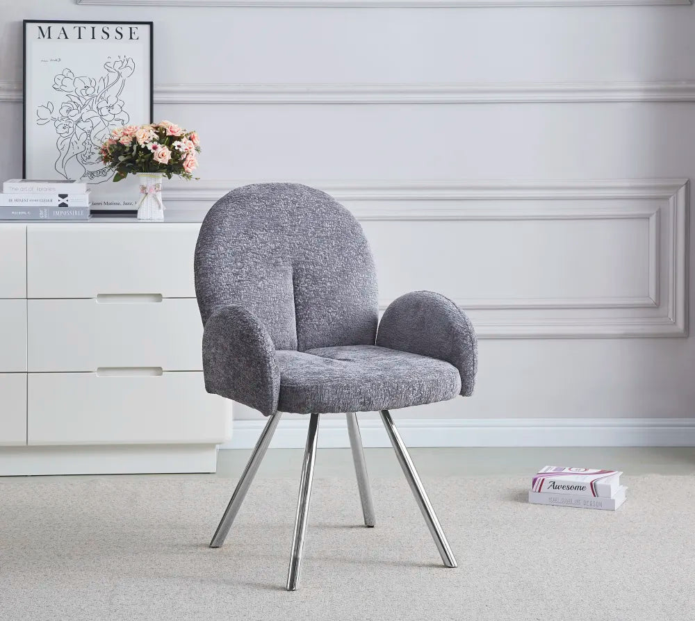 Chaise MIMI pied CHROME VERT SAPIN, BLEU, ANTHRACITE, MOKA et ECRU