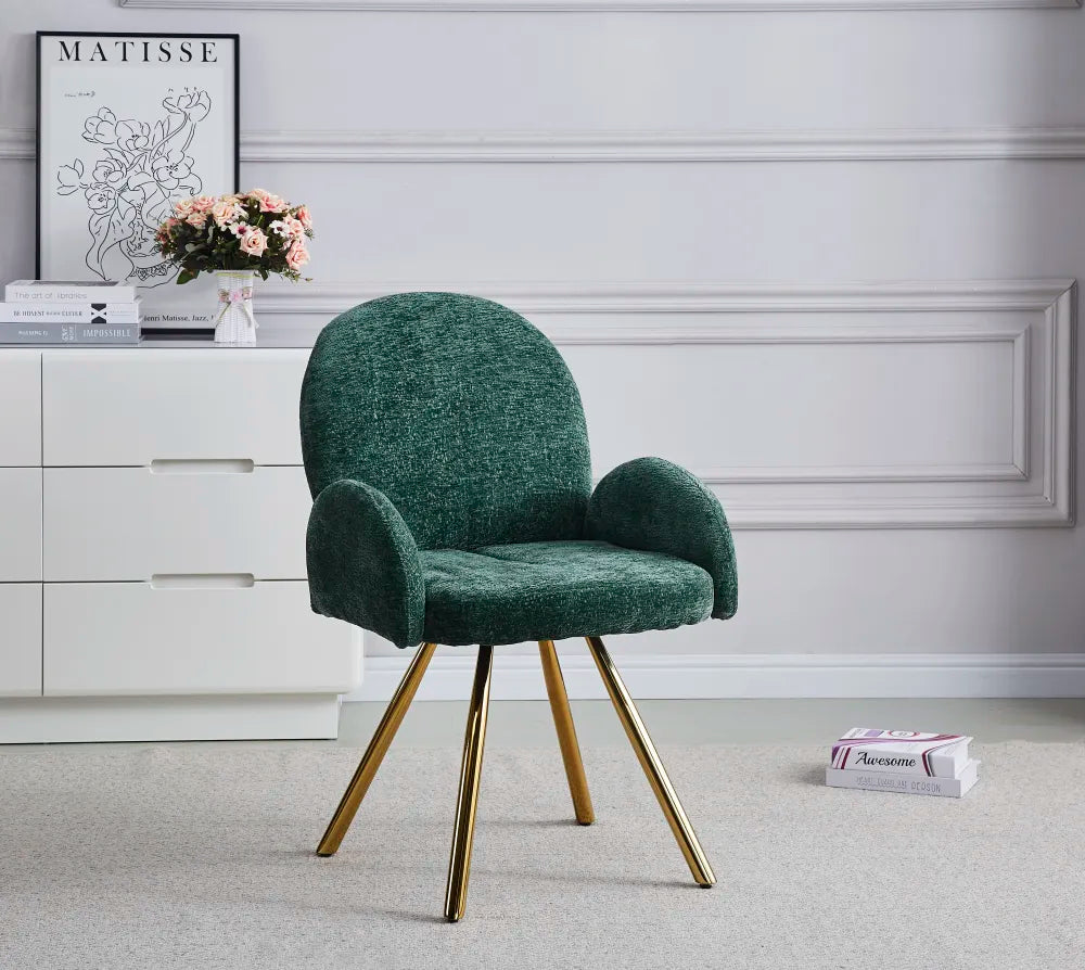Chaise MIMI pied GOLD velours BLEU, VERT SAPIN, ANTHRACITE, MOKA et ECRU