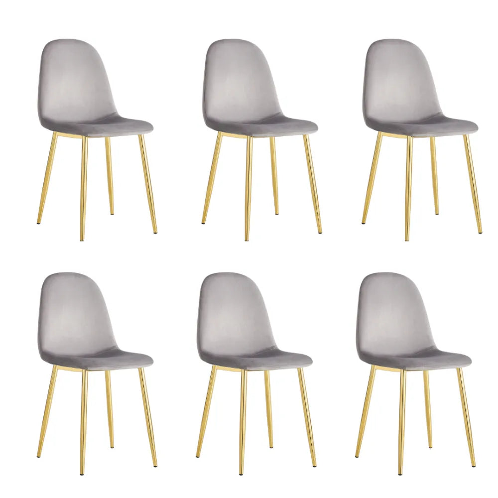 Chaise SCANDINAVE GOLD velours GRIS