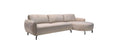 Canapé CARLTON ANGLE DROIT VELOURS BEIGE ET NOIR 299X160