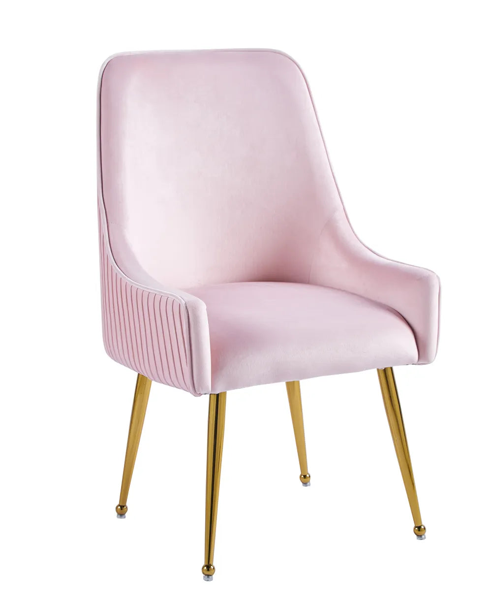 Chaise LUXURY GOLD velours BEIGE, ROSE, ANTHRACITE, GRIS
