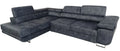 Canapé TOULOUSE angles gauche gris anthracite 275x205cm
