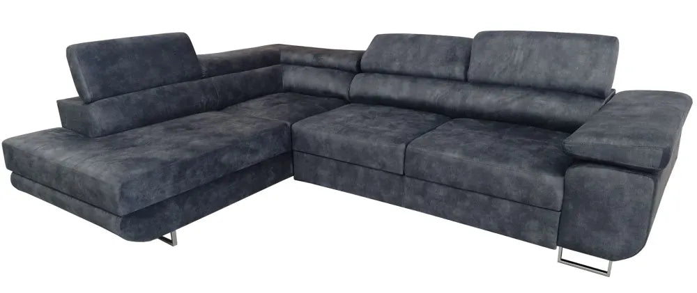 Canapé TOULOUSE angles gauche gris anthracite 275x205cm