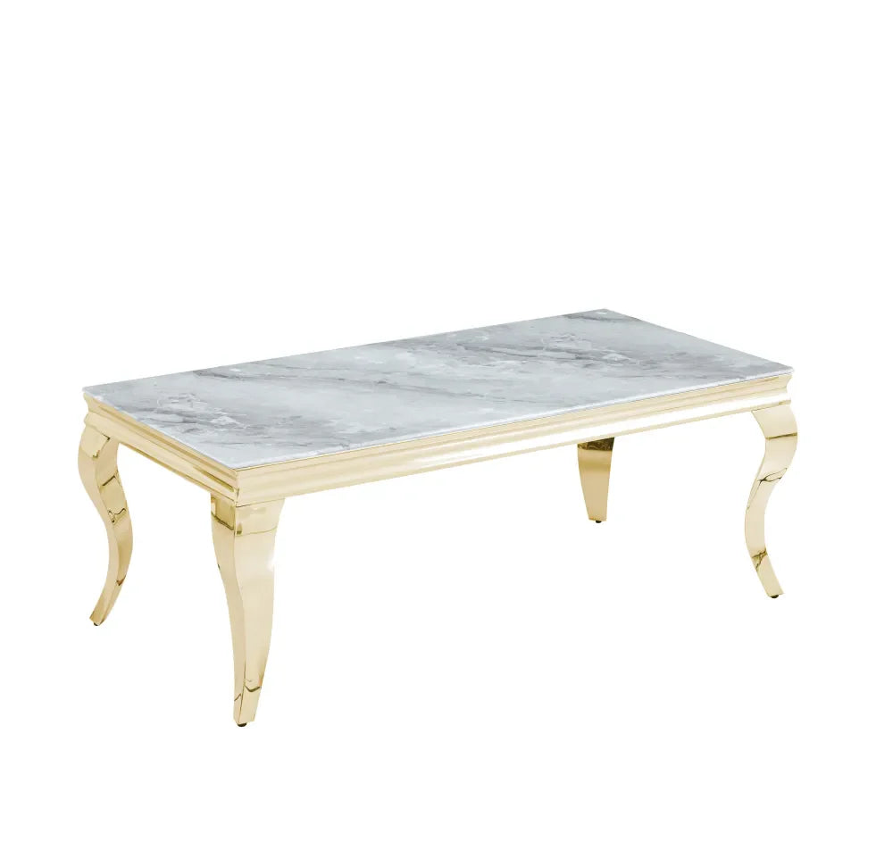 Table basse BAROQUE Gold  120x60x45 cm #couleur_marbré-gris