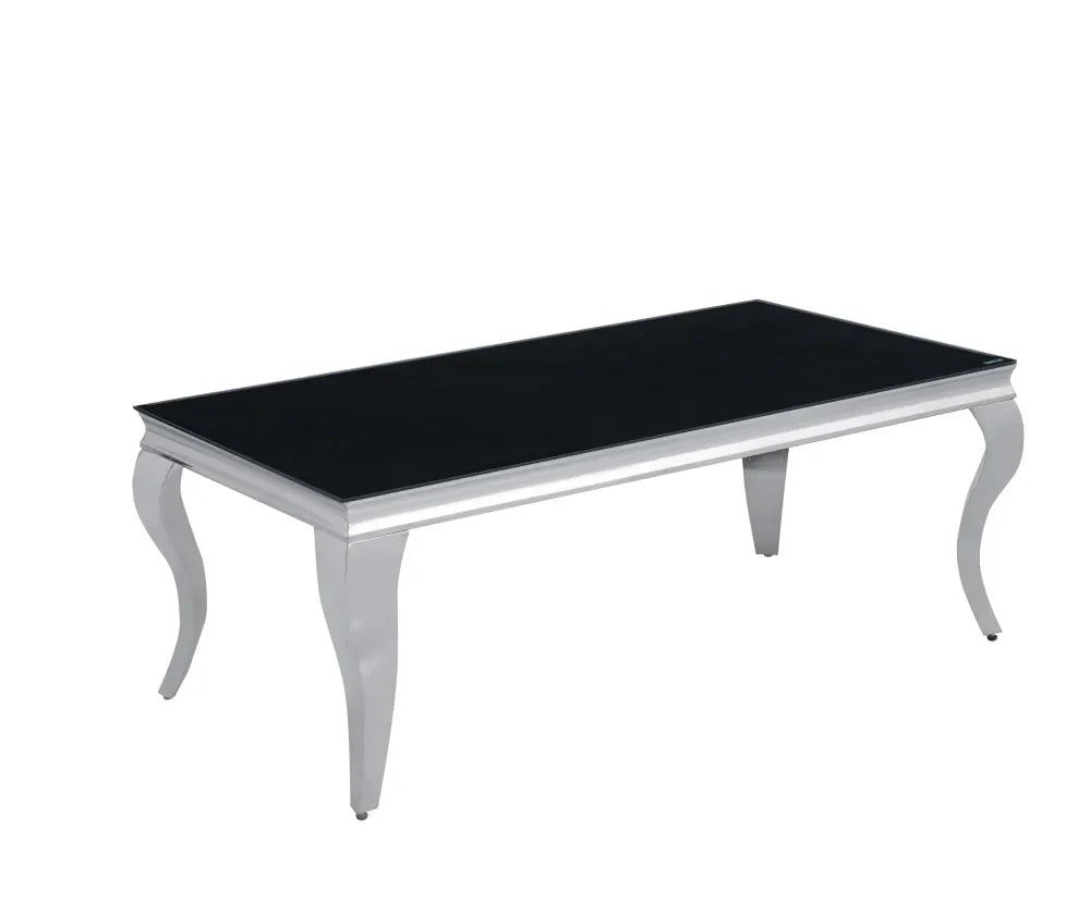 Table basse BAROQUE Chrome  120x60x45 cm
