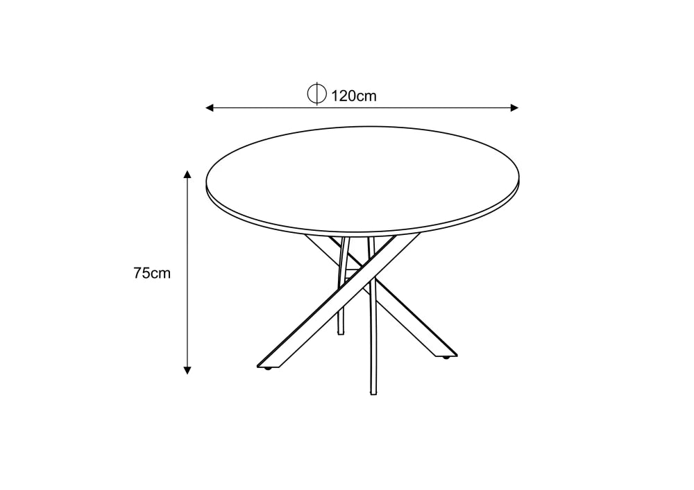 Table repas JESSICA métal NOIR BOIS NOIR 120 XXL