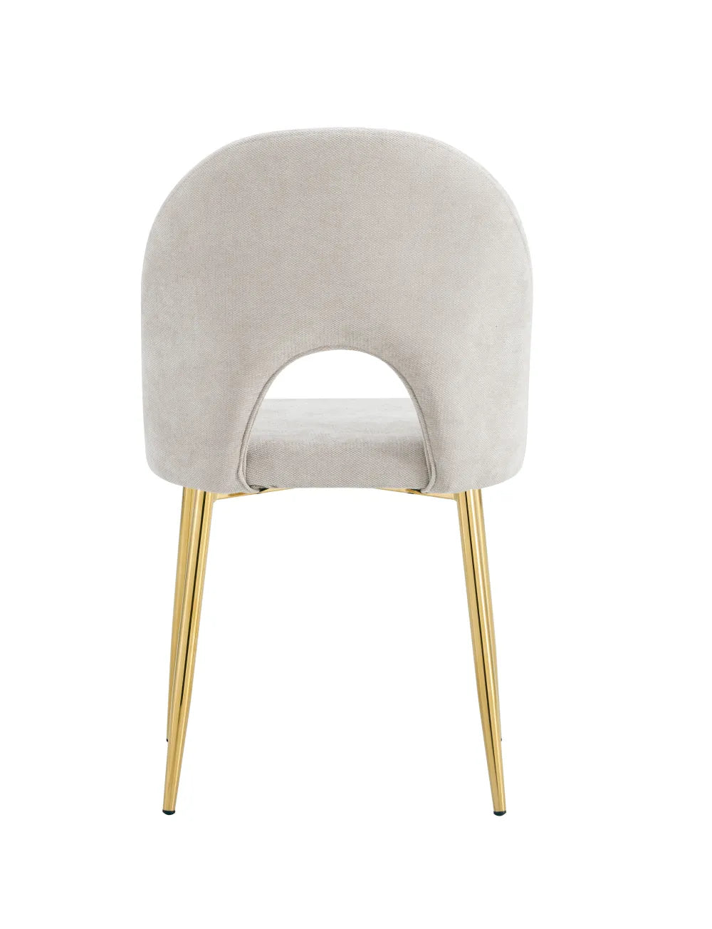 Chaise TEDDY chenille MOKA pied GOLD