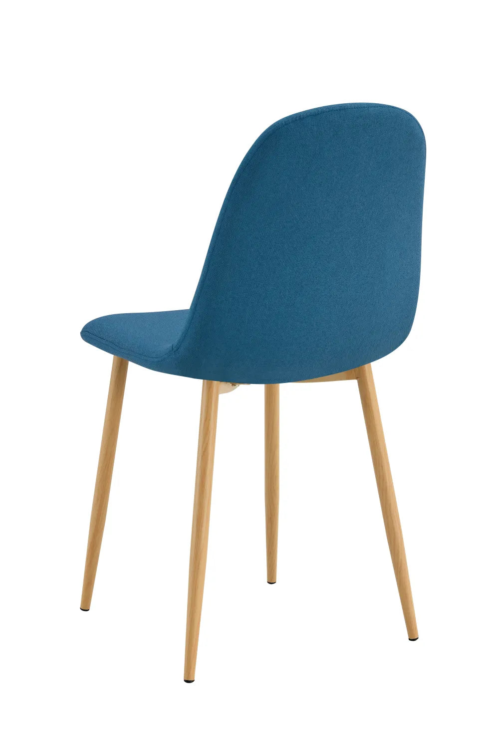Chaise SCANDINAVE pied BOIS tissu BLEU CANARD