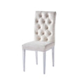 Chaise NEW NEVADA CAPITONNEE pied CHROME assise ECRU, ANTHRACITE, MOKA