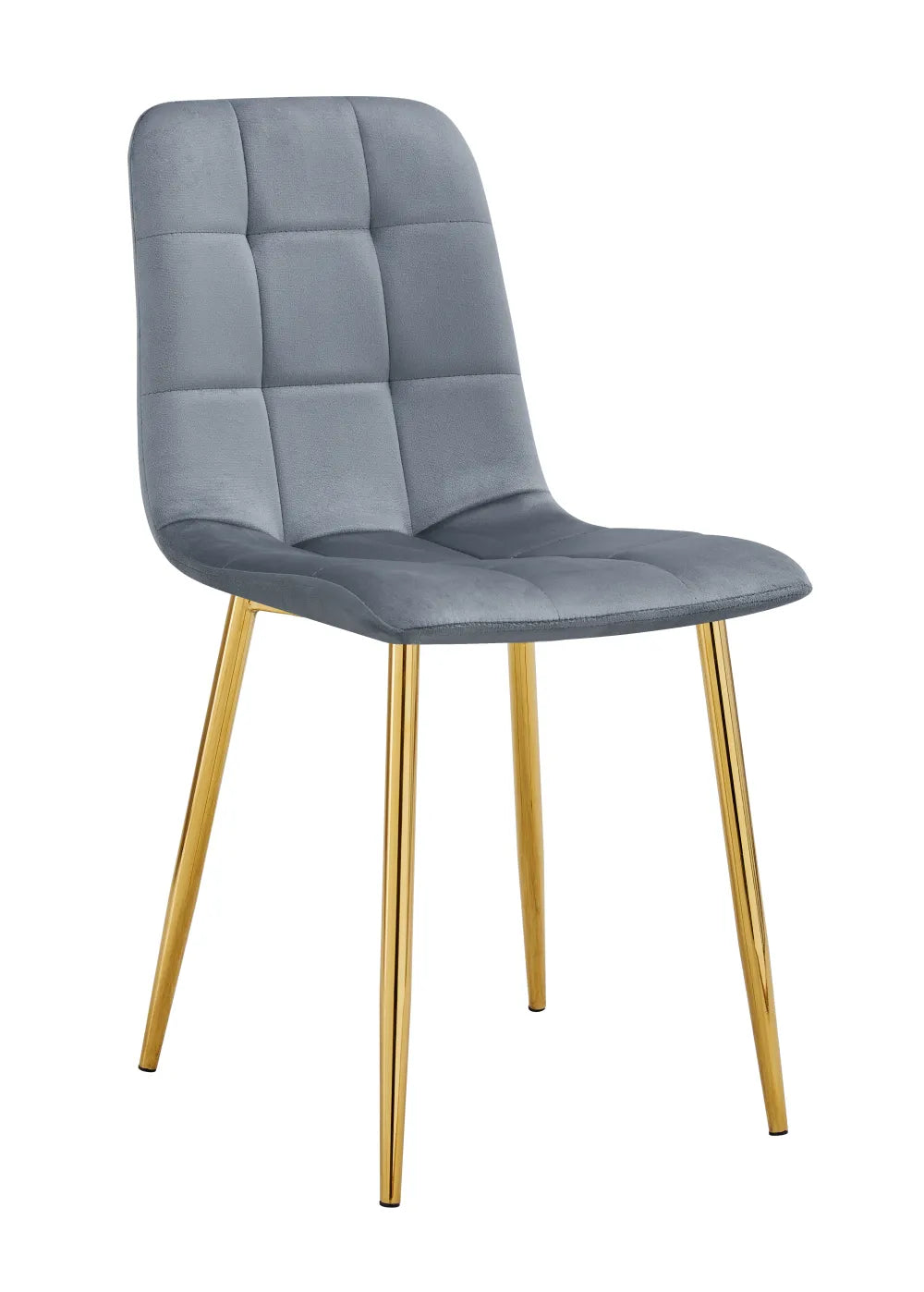 Chaise ELISA pied GOLD velours BEIGE, TAUPE, GRIS, ANTHRACITE et NOIR