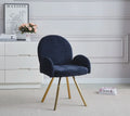 Chaise MIMI pied GOLD velours BLEU, VERT SAPIN, ANTHRACITE, MOKA et ECRU