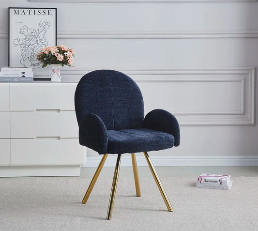 Chaise MIMI pied GOLD velours BLEU, VERT SAPIN, ANTHRACITE, MOKA et ECRU