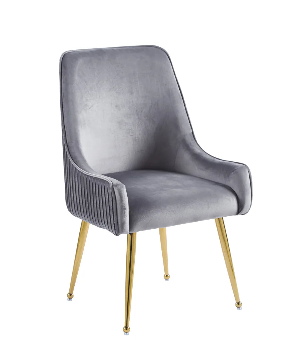 Chaise LUXURY GOLD velours BEIGE, ROSE, ANTHRACITE, GRIS