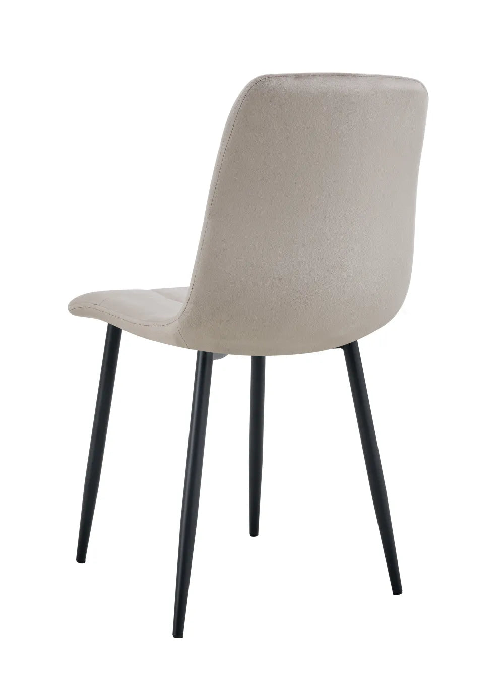 Chaise ELISA pied métal NOIR velours BEIGE, TAUPE, GRIS, ANTHRACITE et NOIR