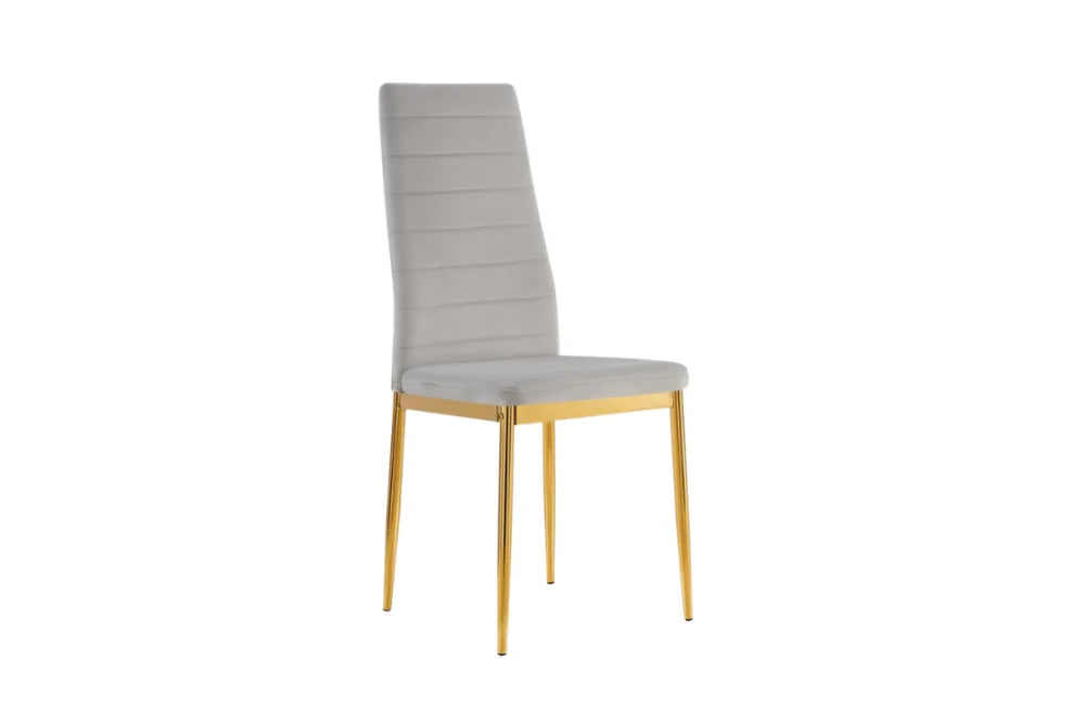 Lot de chaises TOLIA gold velours #couleur_moka