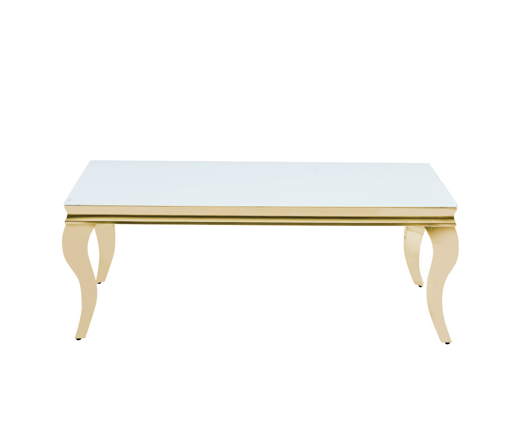 Table basse BAROQUE Gold  120x60x45 cm #couleur_blanc