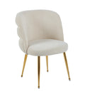 Chaise SACHA pied GOLD tissus effet LIN ECRU, MOKA, GRIS, ANTHRACITE