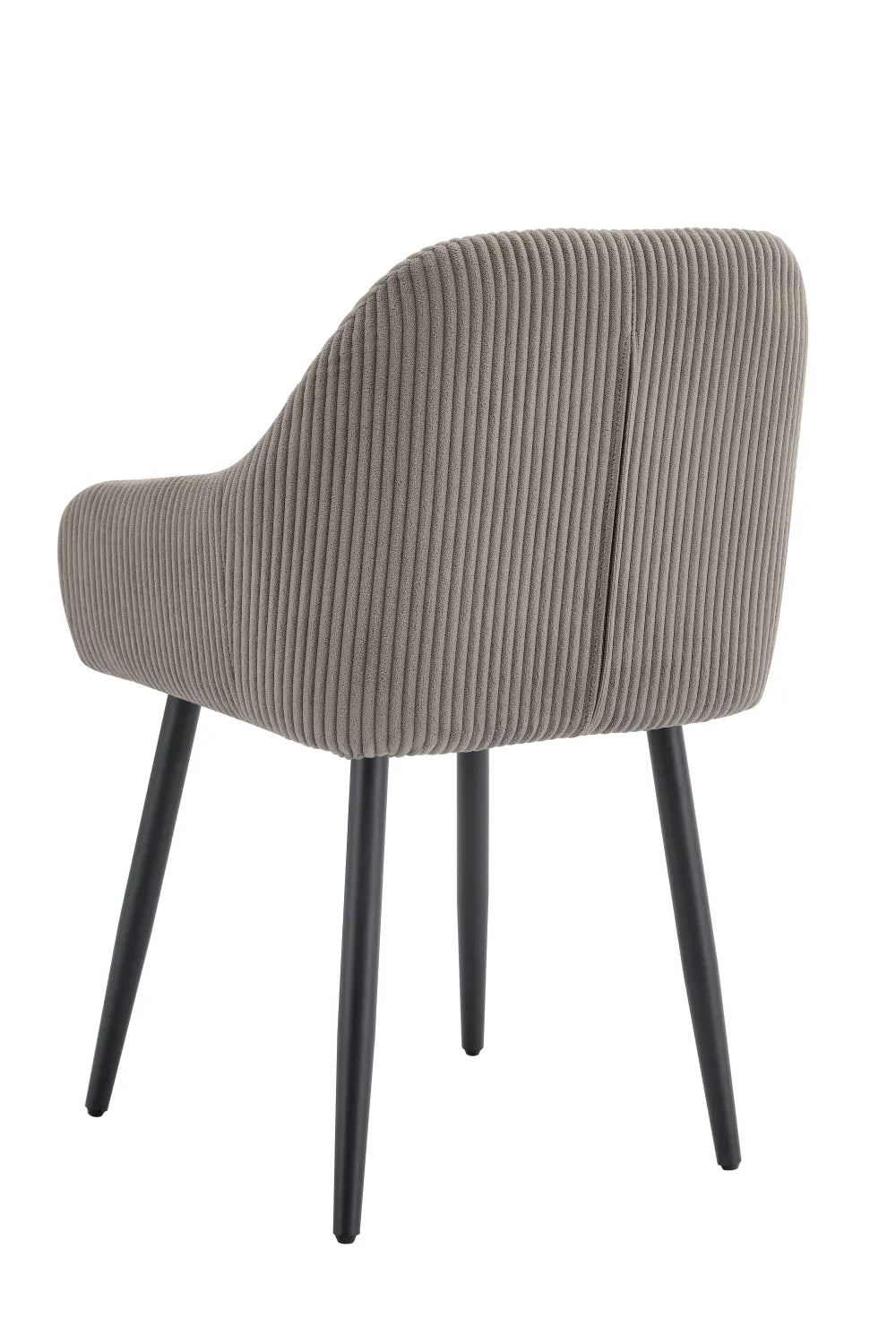 Chaise PEACH PIED METAL NOIR COTELE ECRU, BEIGE, MOKA et GRIS