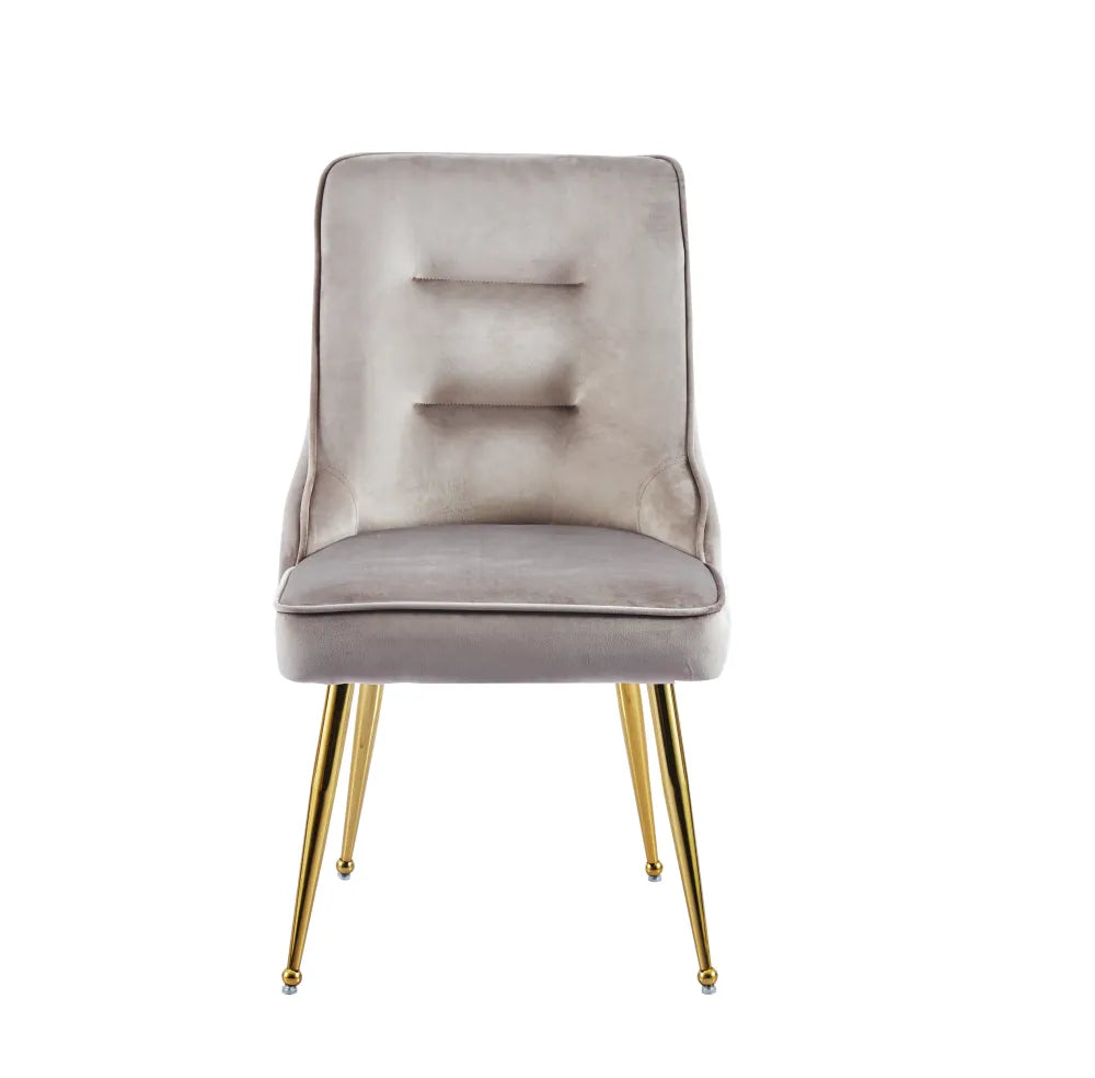 Chaise ZIP GOLD velours MOKA