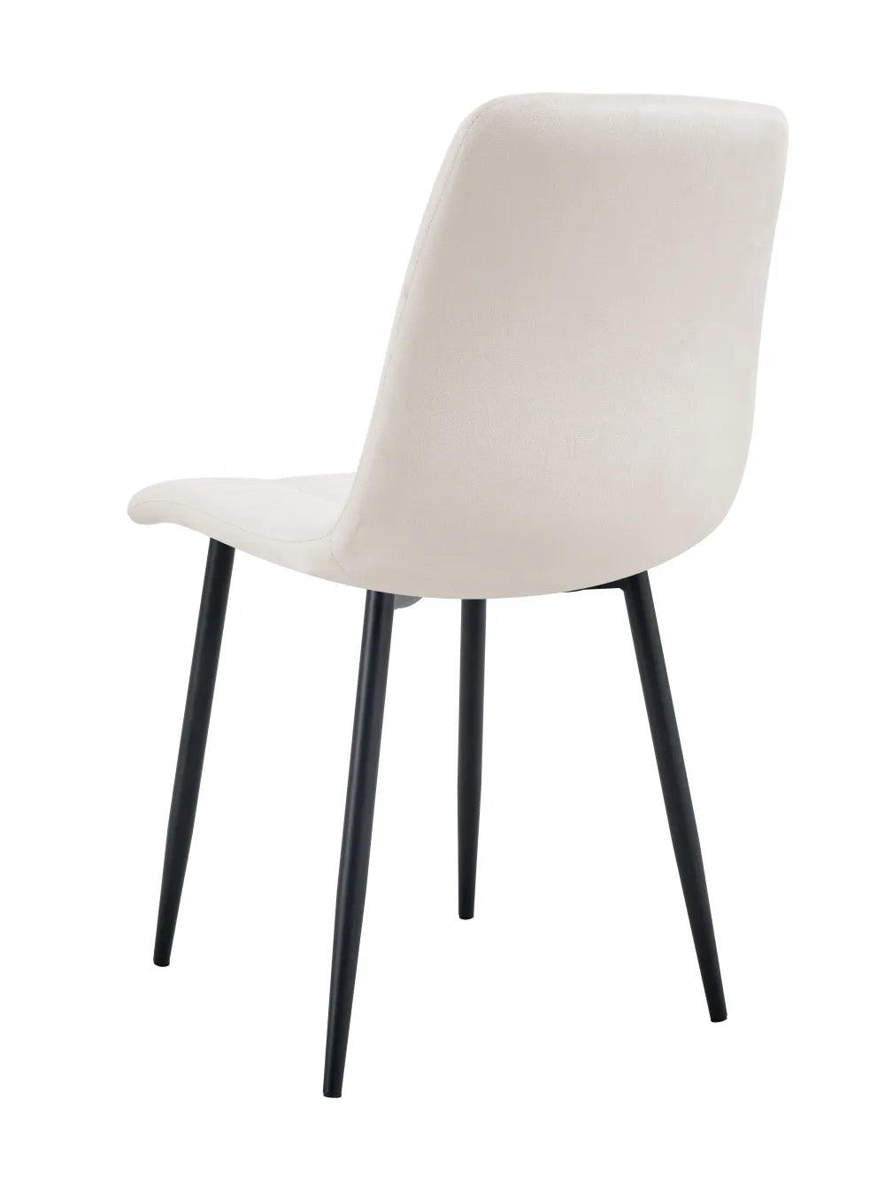 Chaise ELISA pied métal NOIR velours BEIGE, TAUPE, GRIS, ANTHRACITE et NOIR