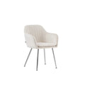 Chaise CANVAS pieds CHROME velours BEIGE, TAUPE, GRIS et ANTHRACITE
