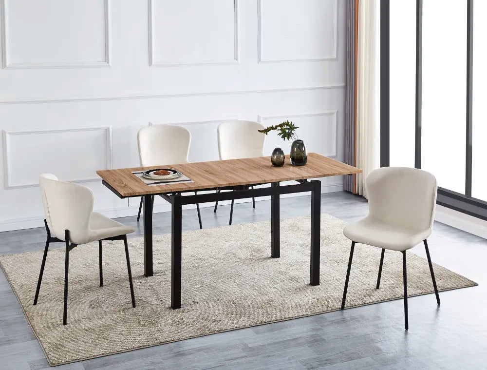 Table extensible à rallonge BORA CHENE GRIFFEE 110/170x70x75cm