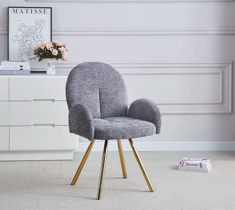 Chaise MIMI pied GOLD velours BLEU, VERT SAPIN, ANTHRACITE, MOKA et ECRU