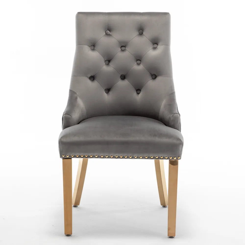 Chaise LION MATELASSEE pied GOLD NOIR, ANTHRACITE, BEIGE