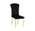 Chaise Louis GOLD en velours NOIR, GRIS, TAUPE, BEIGE et ECRU
