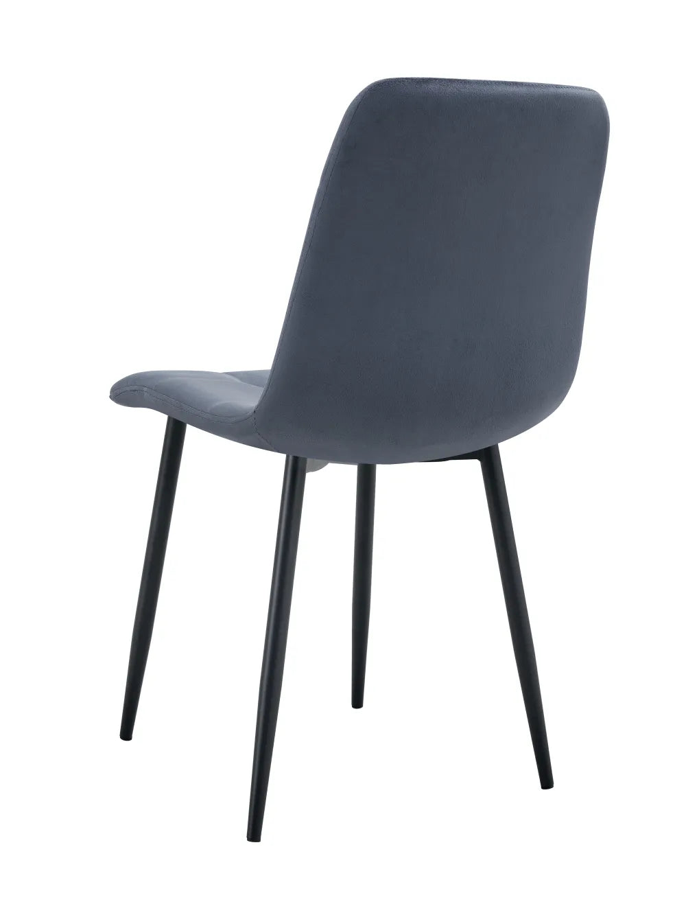 Chaise ELISA pied métal NOIR velours BEIGE, TAUPE, GRIS, ANTHRACITE et NOIR