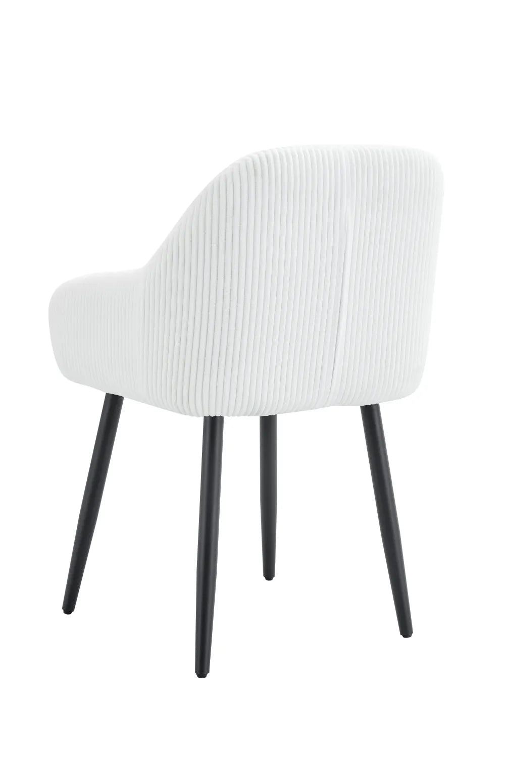 Chaise PEACH PIED METAL NOIR COTELE ECRU, BEIGE, MOKA et GRIS