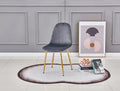 Chaise SCANDINAVE GOLD velours ANTHRACITE