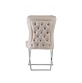 Chaise GABRIELLE pied CHROME velours BEIGE, TAUPE, ANTHRACITE, NOIR