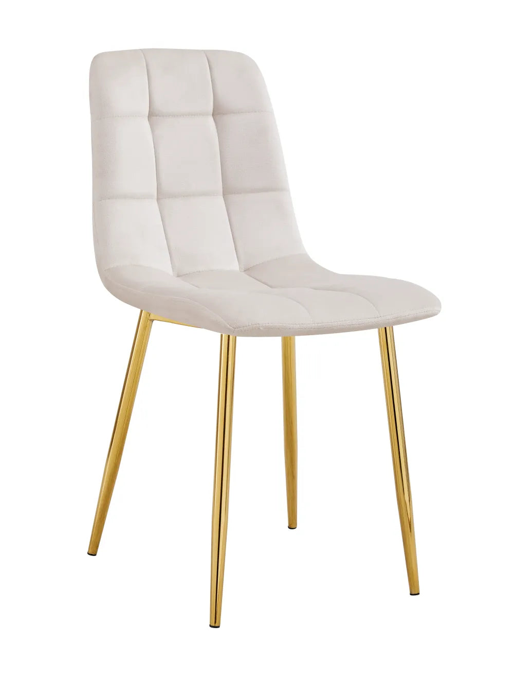 Chaise ELISA pied GOLD velours BEIGE, TAUPE, GRIS, ANTHRACITE et NOIR