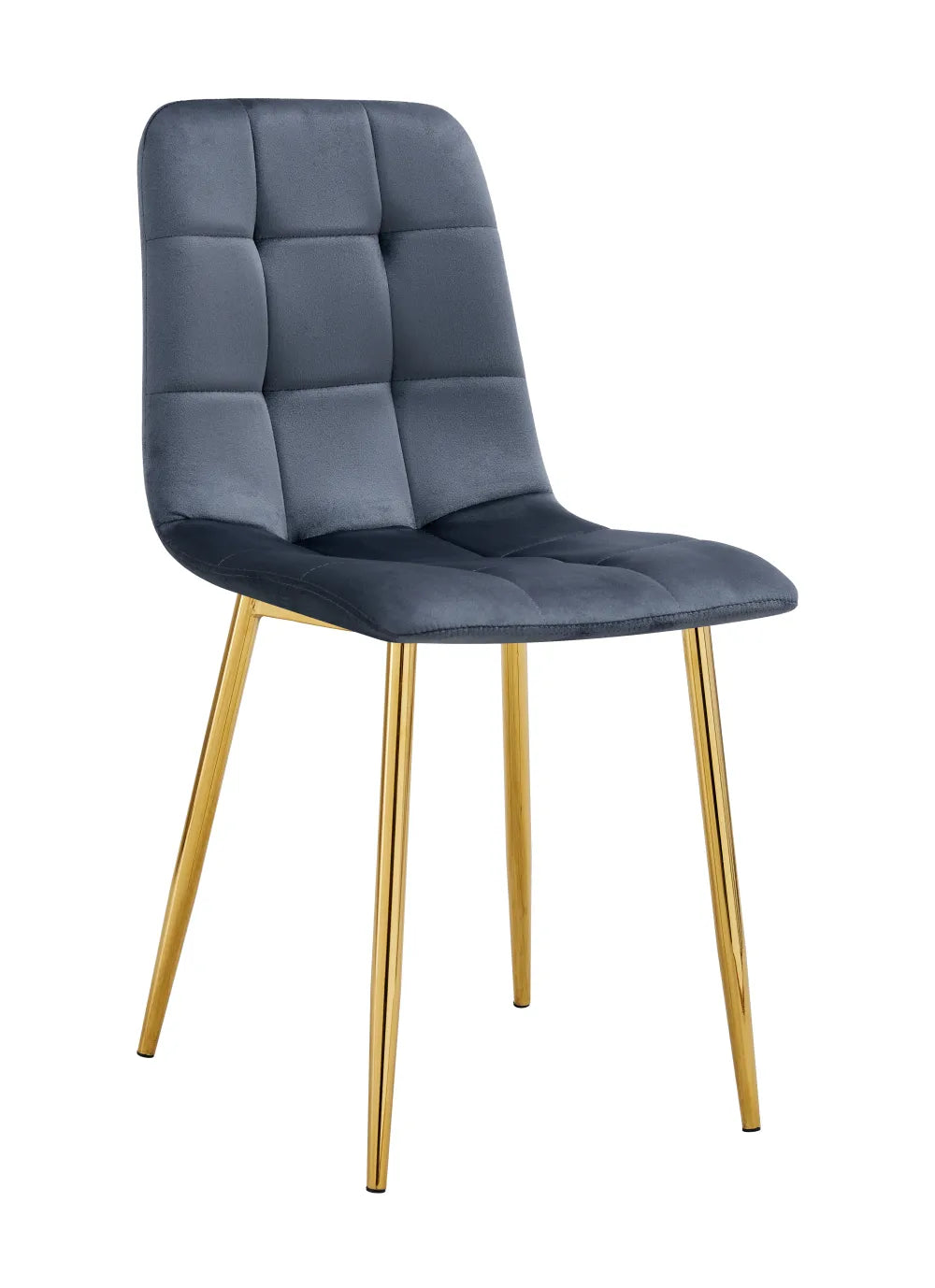 Chaise ELISA pied GOLD velours BEIGE, TAUPE, GRIS, ANTHRACITE et NOIR