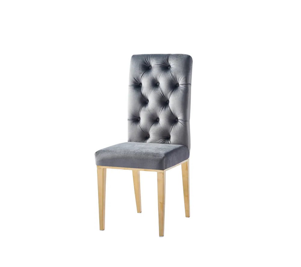 Chaise NEW NEVADA pied GOLD assise ANTHRACITE, MOKA et ECRU