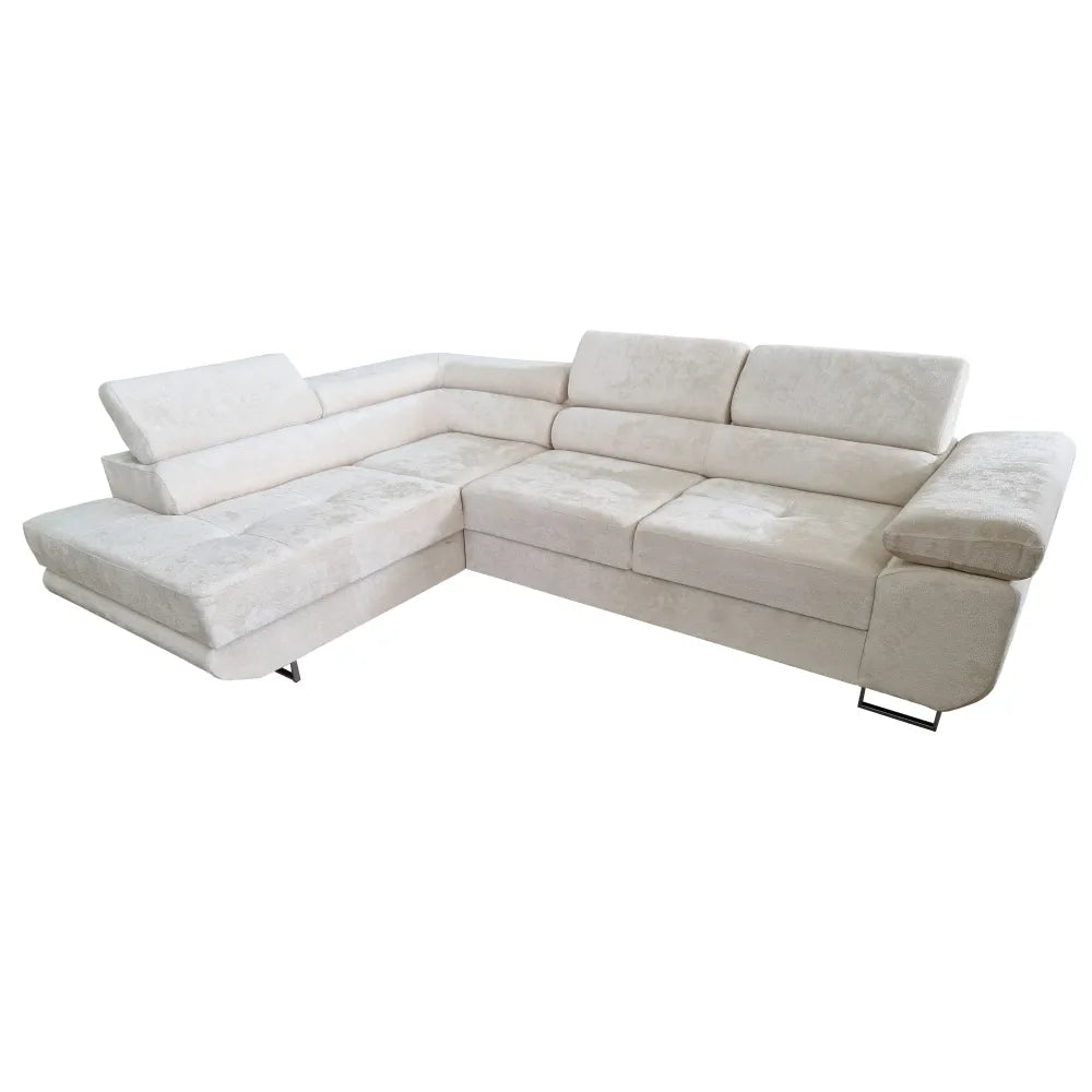 Canapé TOULOUSE angle gauche doudou boucle 275x205cm