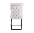 Chaise GABRIELLE METAL NOIR velours BEIGE, TAUPE, ANTHRACITE et NOIR