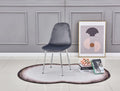 Chaise SCANDINAVE CHROME velours ANTHRACITE