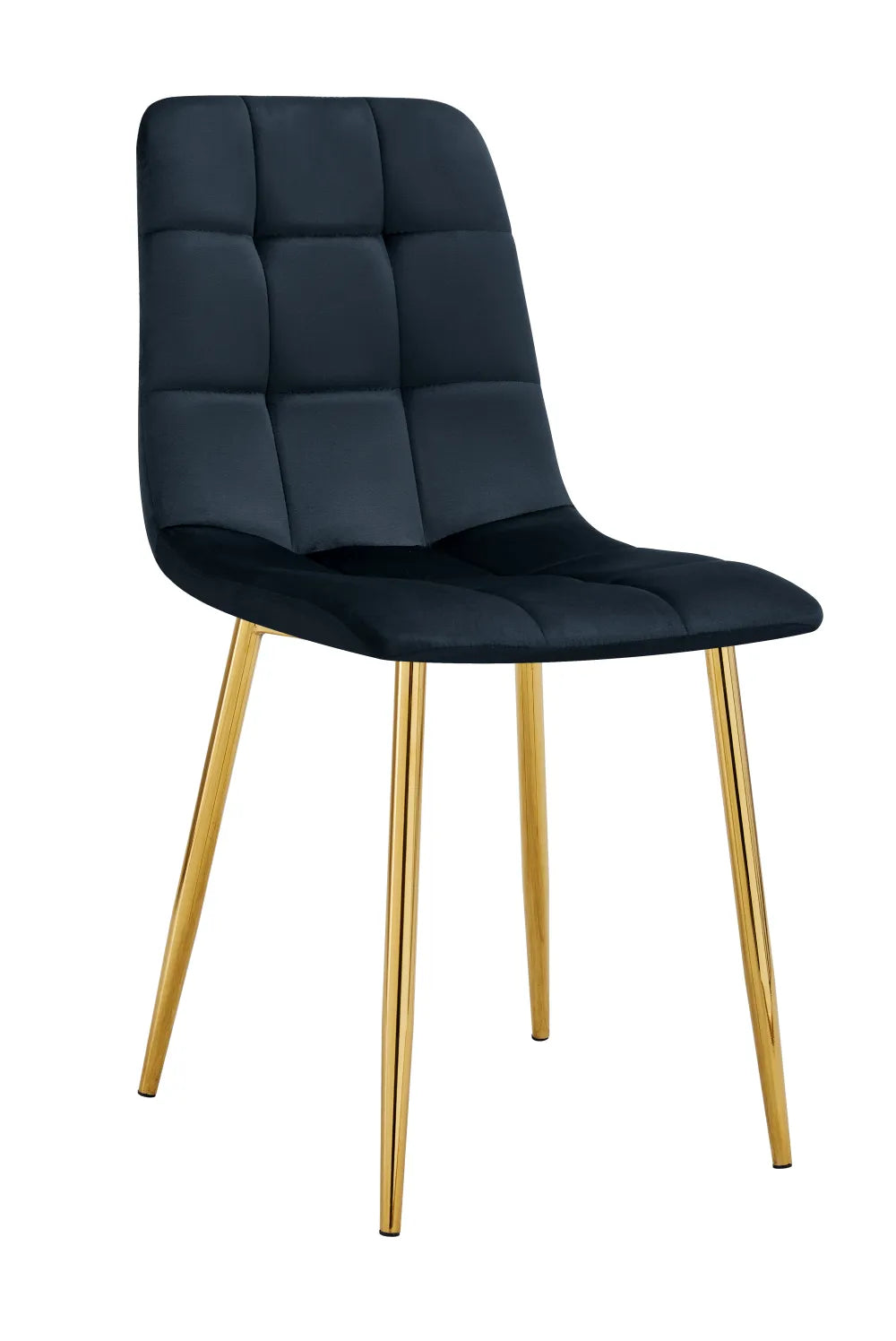 Chaise ELISA pied GOLD velours BEIGE, TAUPE, GRIS, ANTHRACITE et NOIR