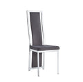 Lot de chaises Dana velours contour chromé #couleur_gris