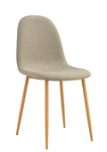 Chaise SCANDINAVE pied BOIS tissu MOKA